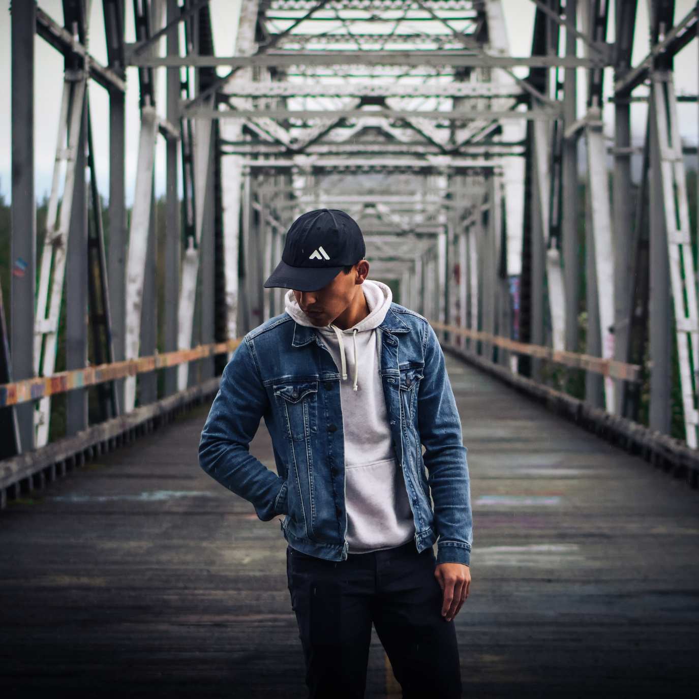 Man Wearing Black Baseball Cap 